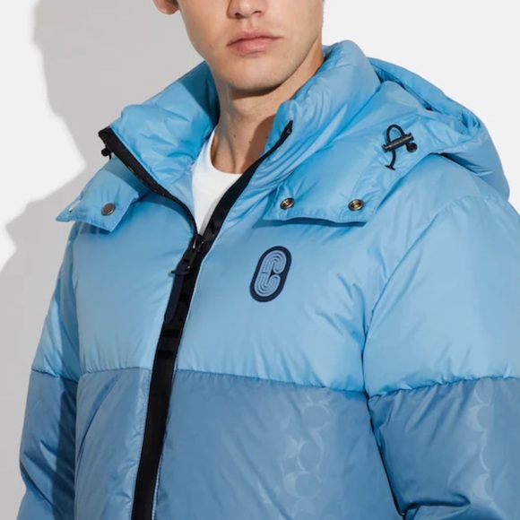 Coach Colourblock Down Jacket. - Picture 3 of 4